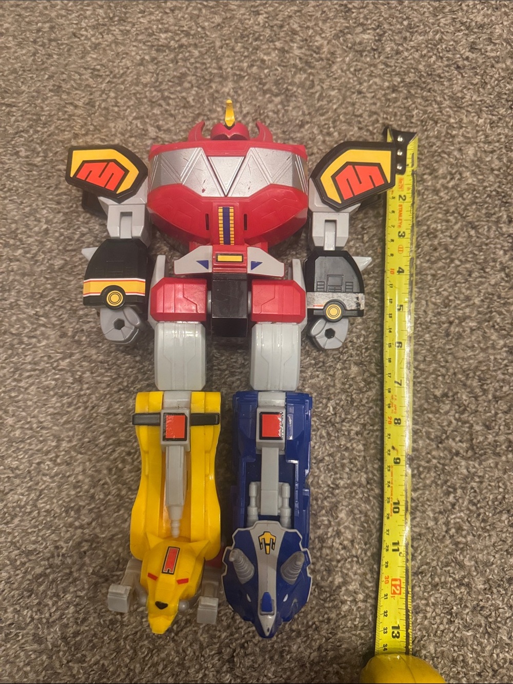 Power Ranger Red, Yellow & Blue Transforming Robot Figure - Kids Toy